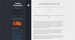 Desktop Screenshot of goingcardboard.ro